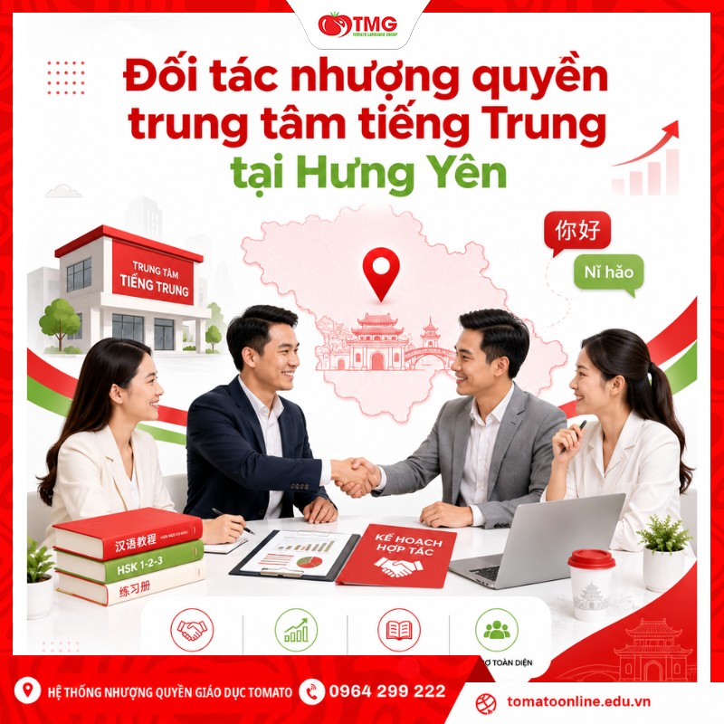 Đối tác nhượng quyền trung tâm tiếng Trung tại Hưng Yên