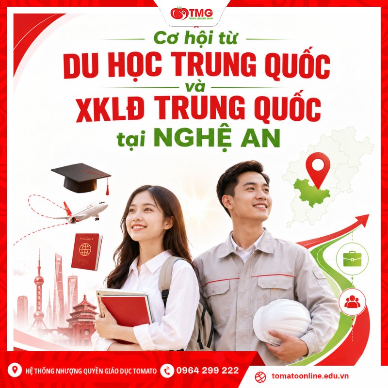 Cơ hội từ du học Trung Quốc và XKLĐ Trung Quốc tại Nghệ An
